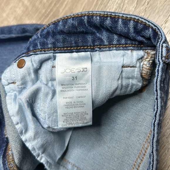 Joe’s Jeans High Rise Raw Hem Curvy Straight Leg Jeans Blue Women’s Sz 31 - Picture 11 of 11